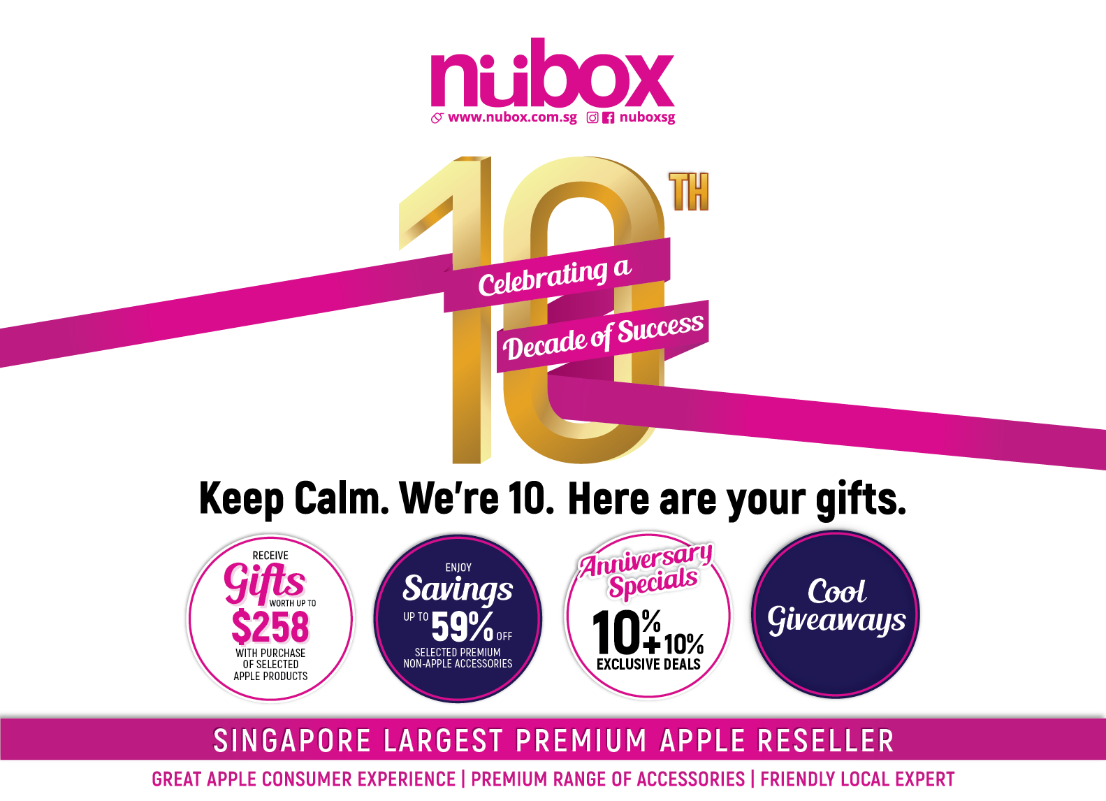 Enjoy up to $258 worth of gifts with purchase at nübox!
